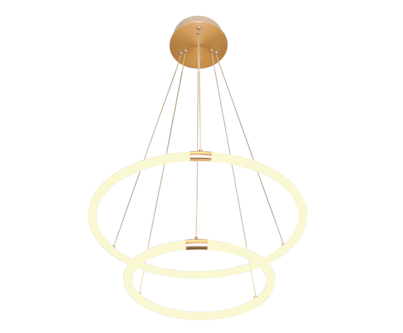 Pendente Circolo French Gold e Branco Bivolt - 60cm image number 0