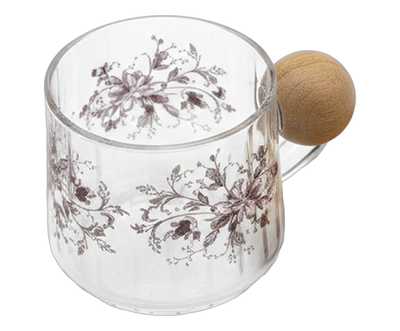 Jogo de X&iacute;caras para Ch&aacute; em Vidro Borosilicato Jardim Secreto image number 1