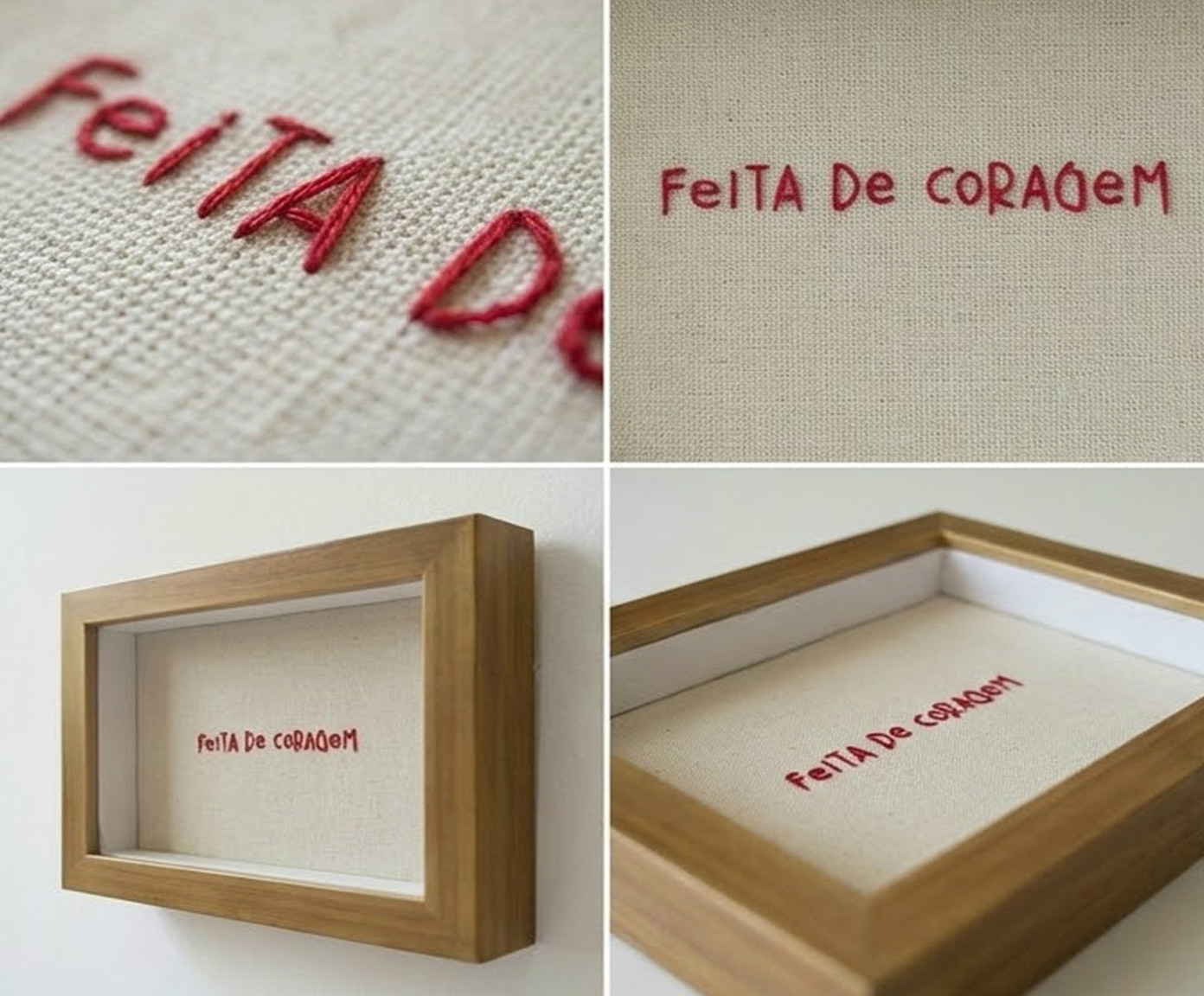 Quadro Feita de Coragem Vermelho image number 3