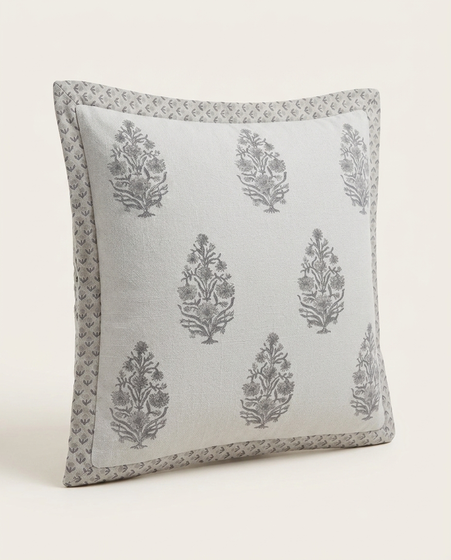 Capa de Almofada Myra Off-White e Cinza image number 3