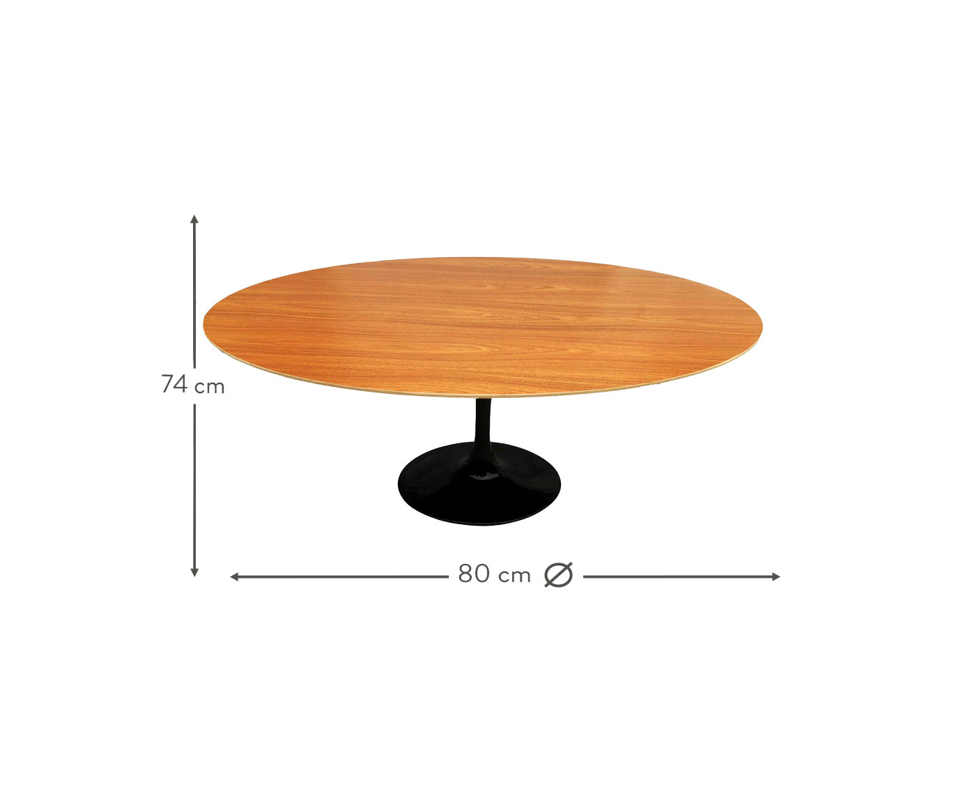 Mesa Saarinen Oval Freij&oacute; Base Preta image number 3