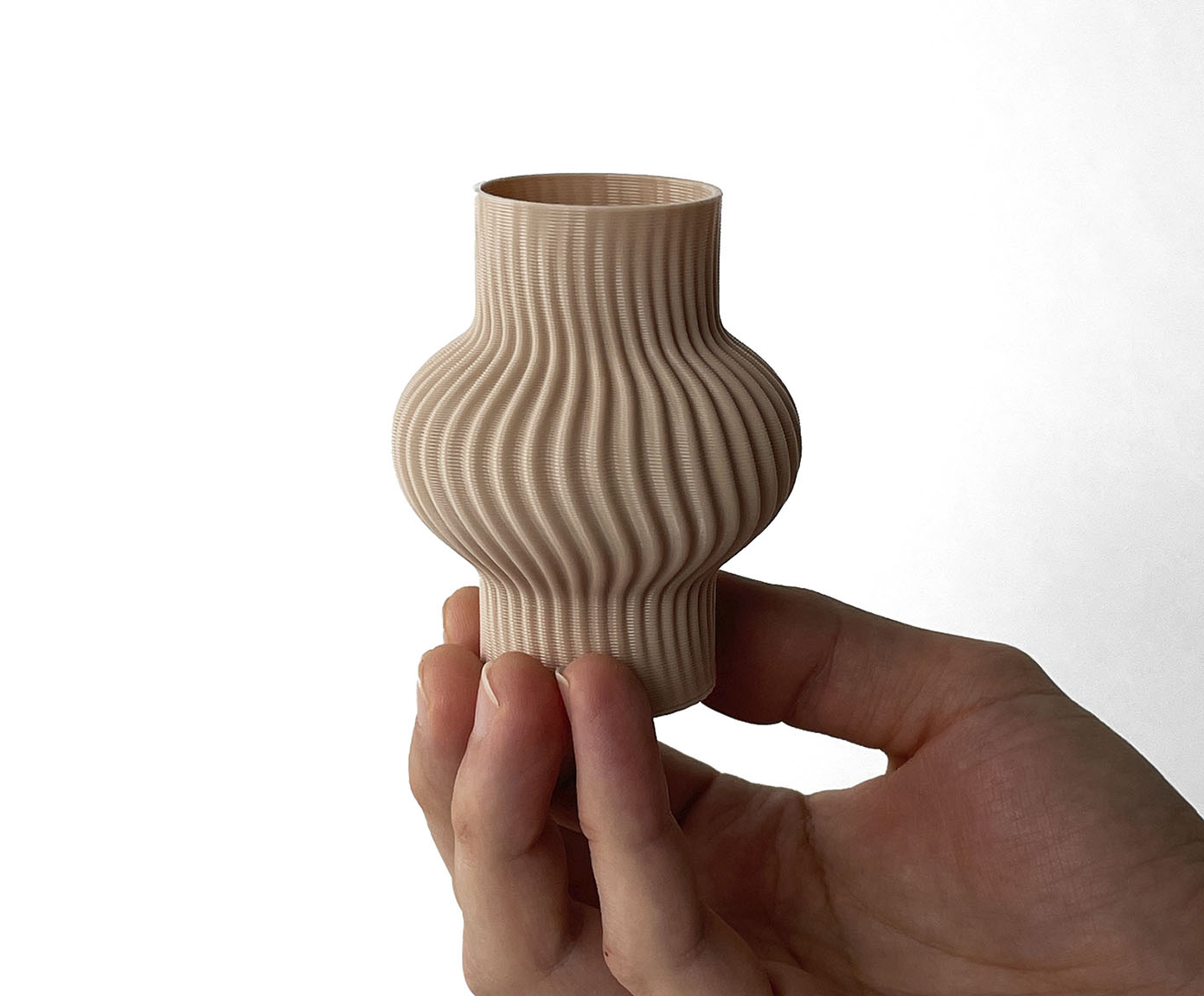 Mini Vaso Onda 1 Areia image number 2