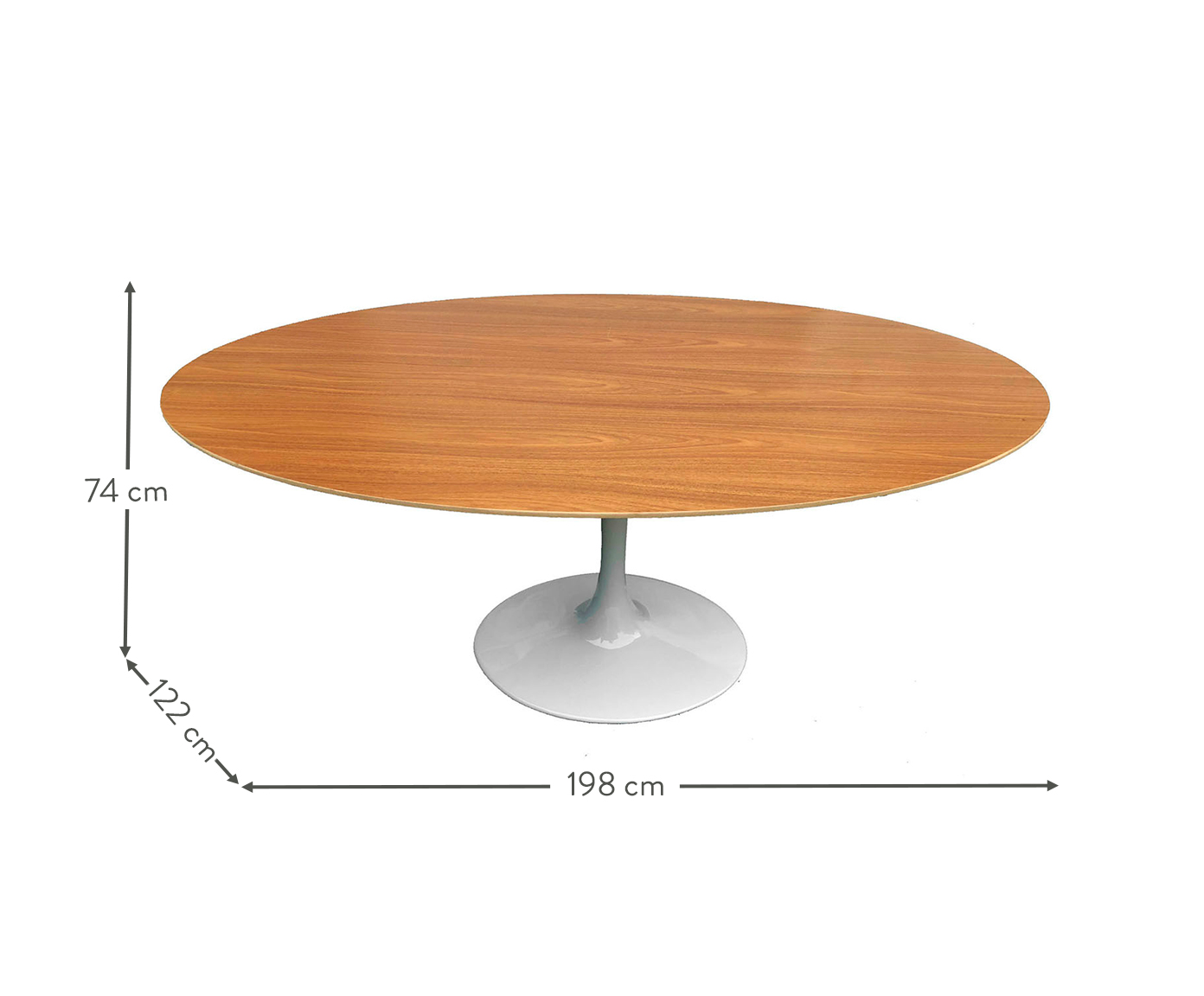 Mesa Saarinen Oval Freij&oacute; Base Branca image number 3