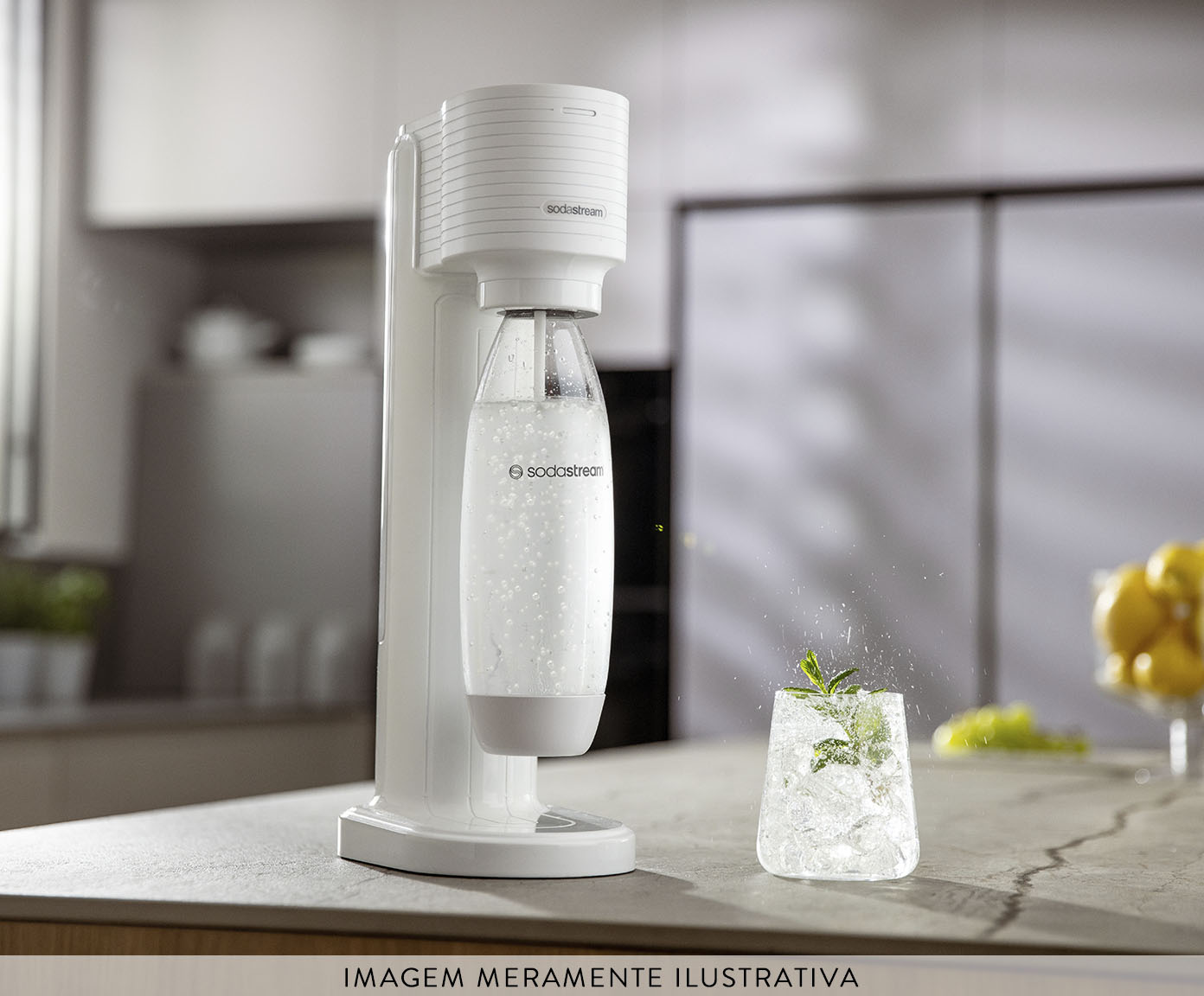 M&aacute;quina para Gaseificar &Aacute;gua Gaia Sodastream Branca image number 4