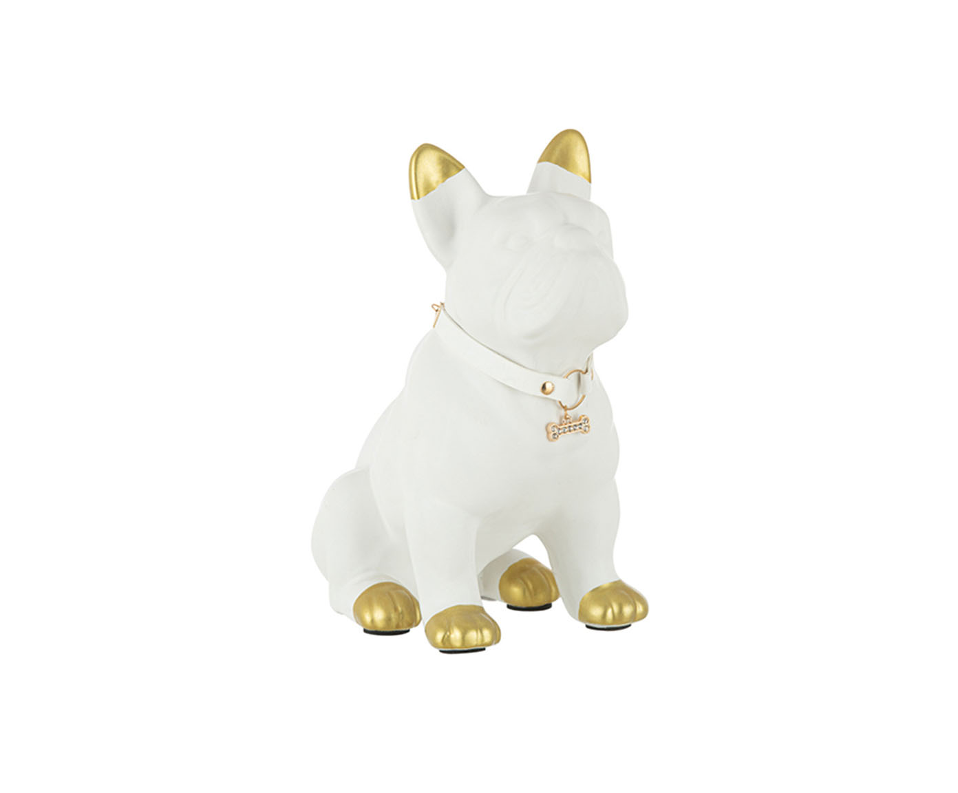 Adorno Cachorro com Coleira - Branco - image 1