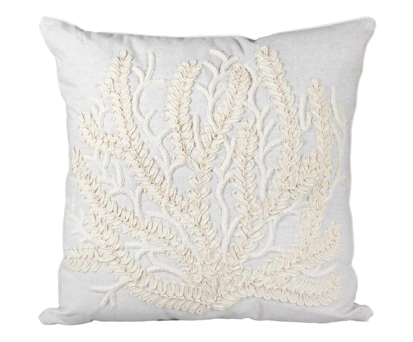 Almofada Linho Cru e Boucle Coral Cru - image 0