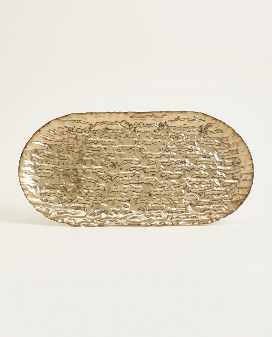 Bandeja Decorativa Brushed Gold Pequena - image 1