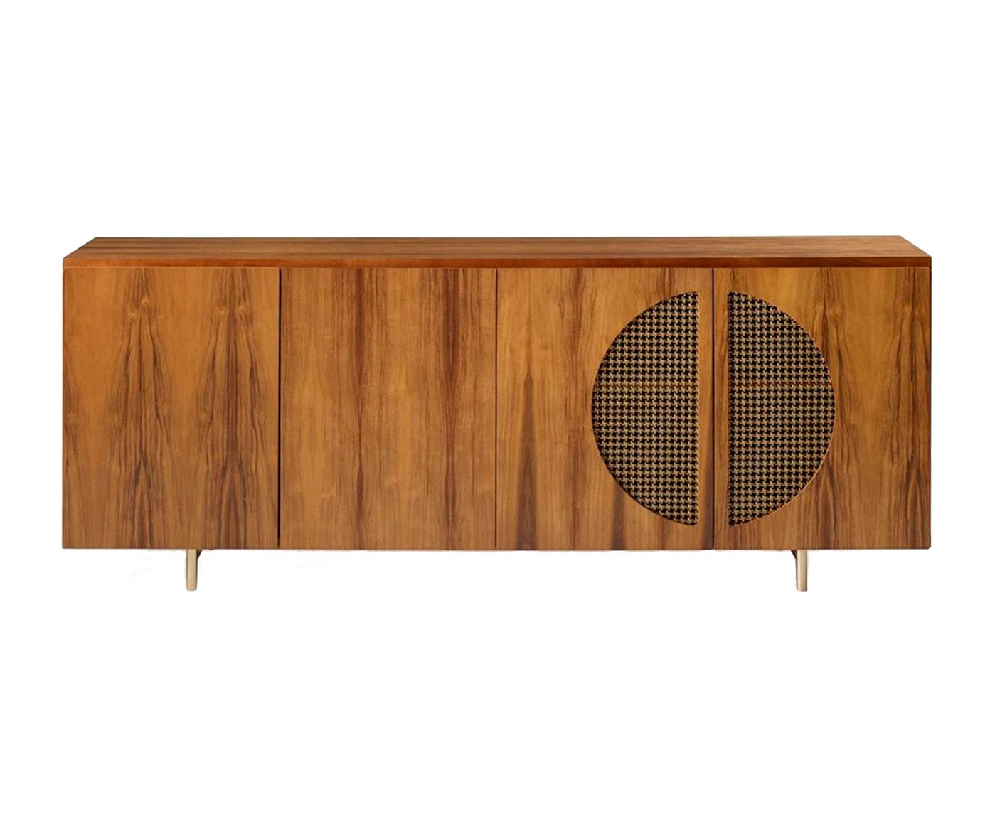 Buffet Okka Imbuia - Natural e Dourado - image 1