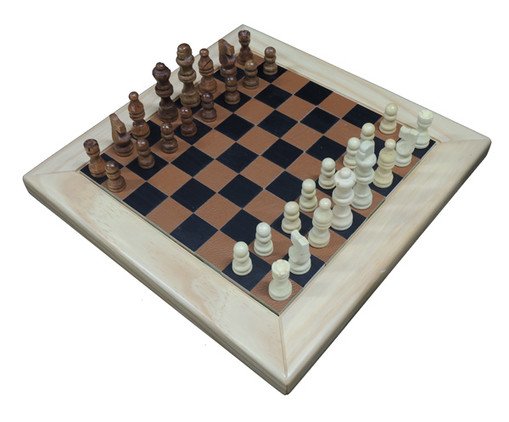 Jogo de Xadrez de Madeira Recouro - Caramelo image number 0