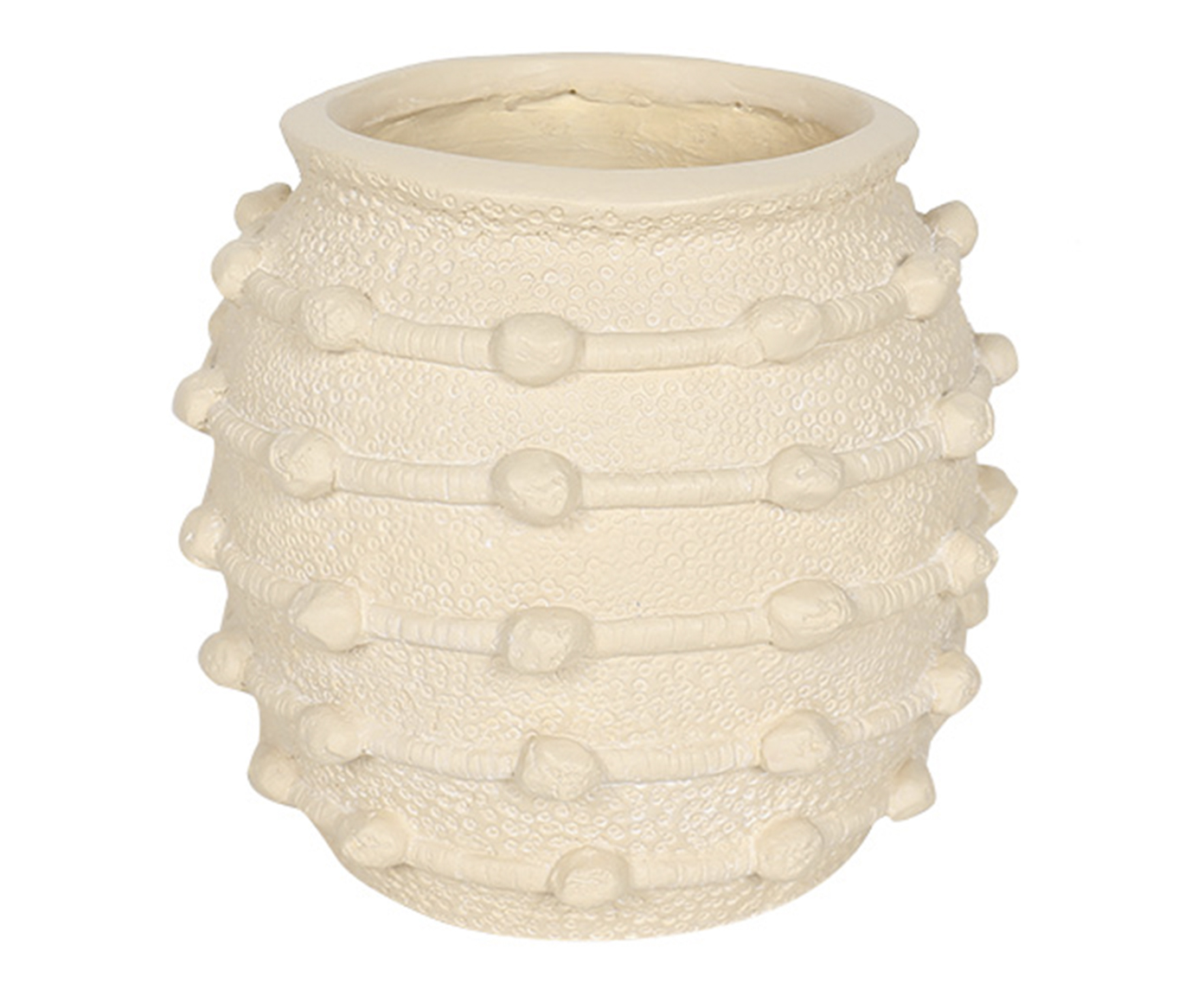 Vaso Decorativo Spine Bege Pequeno image number 0