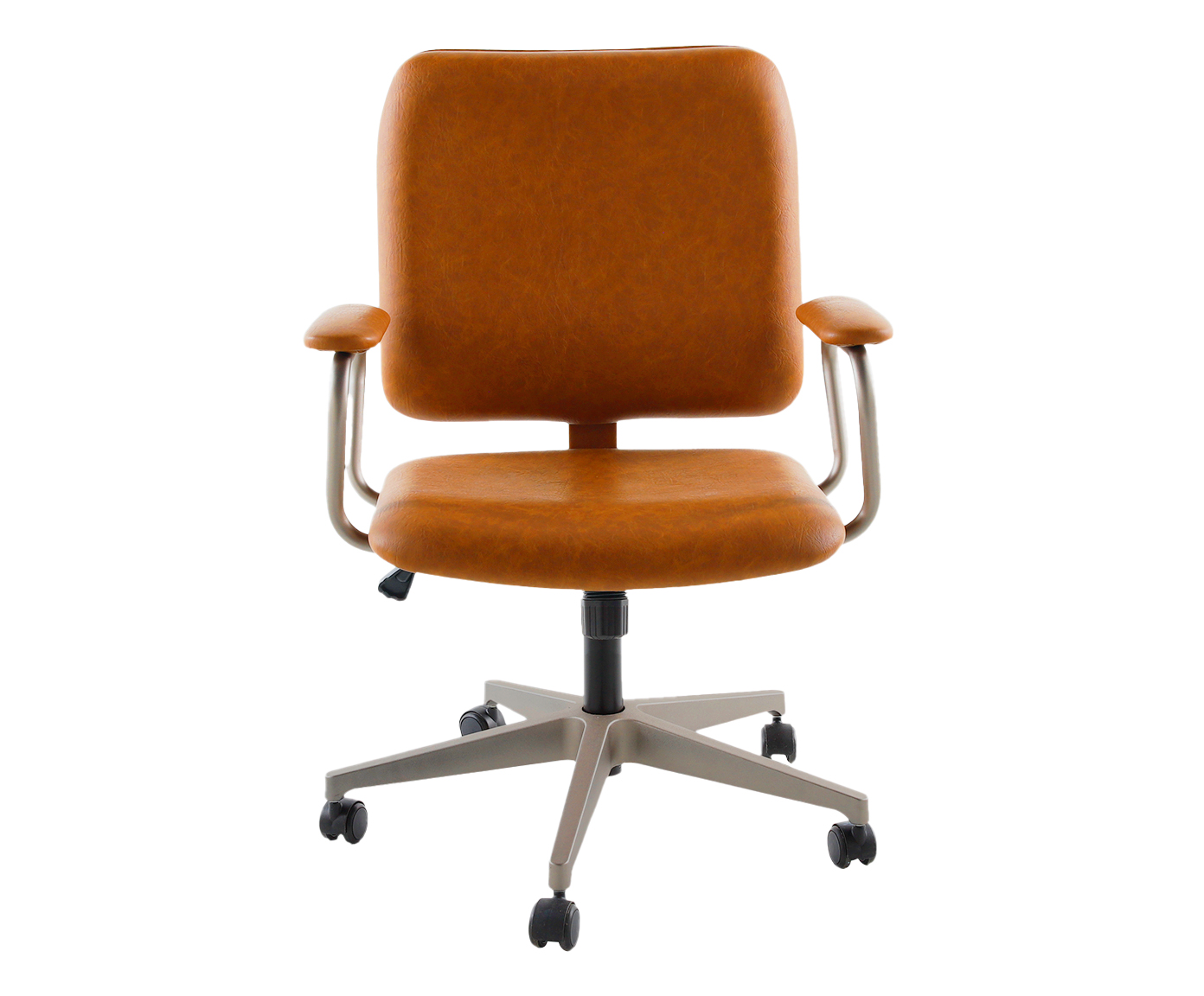 Cadeira Office Chicago Caramelo com P&eacute;s Cinza image number 2