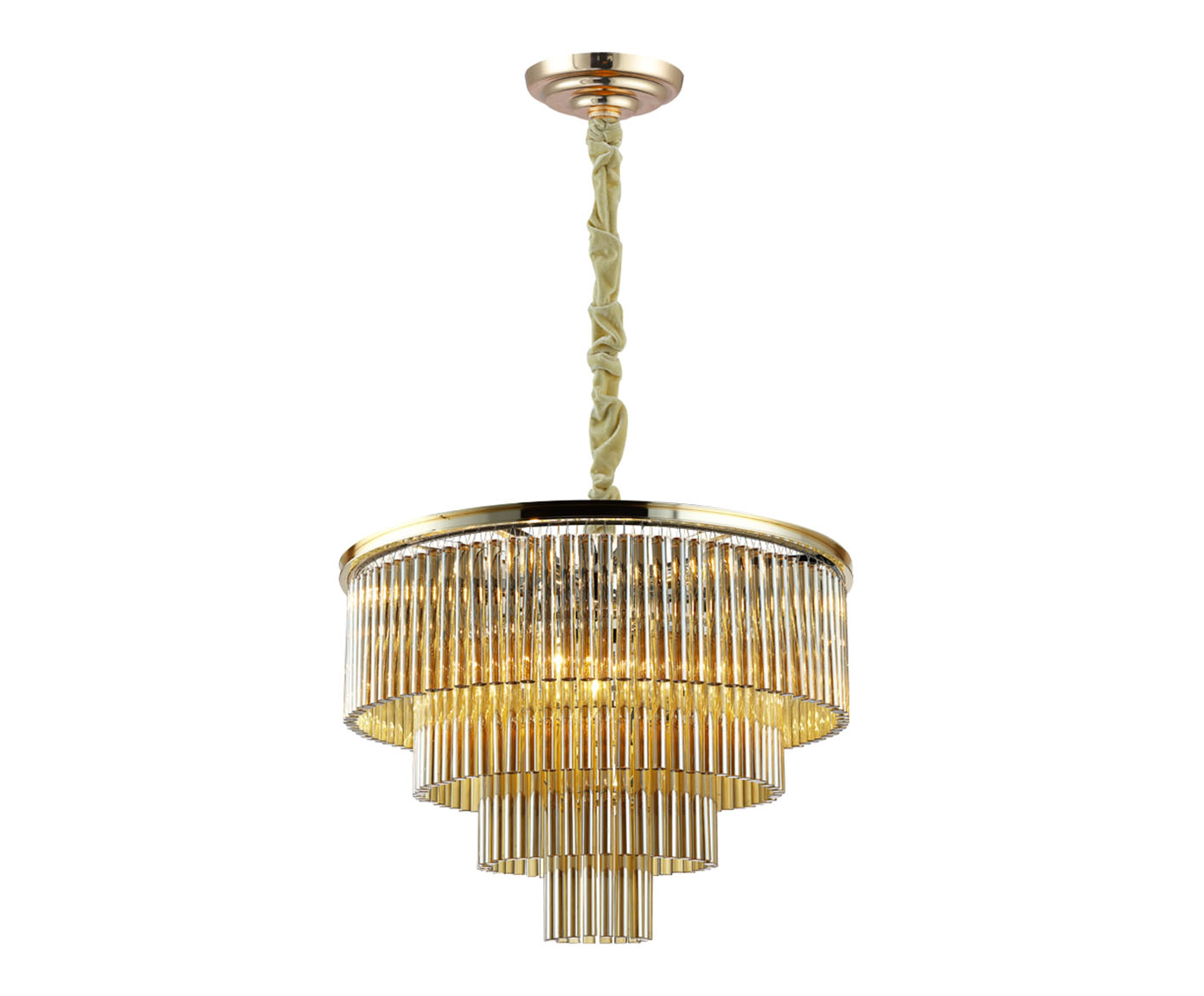 Lustre em Cristal Vivi Dourado Bivolt image number 0