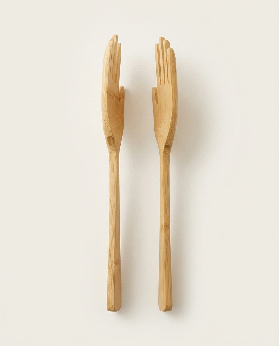 Jogo de Pegadores para Salada em Bambu Kyu - image 0