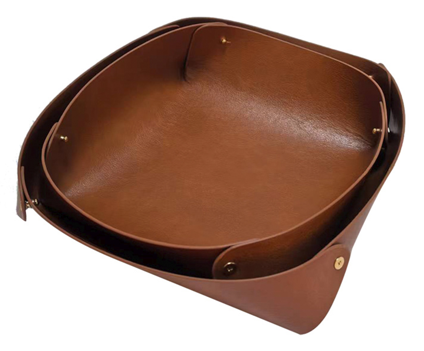 Jogo de Bandejas Decorativas Coquille Marrom - image 0
