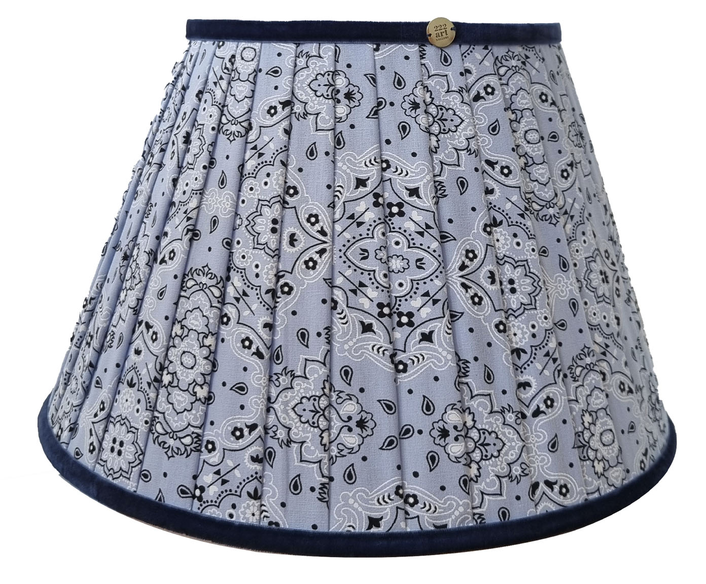 C&uacute;pula Pantalha Plissada Bandana Azul Claro image number 5