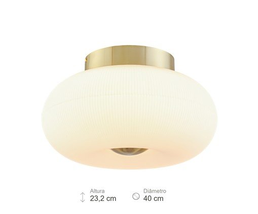 Plafon Roma Branco e Dourado image number 5