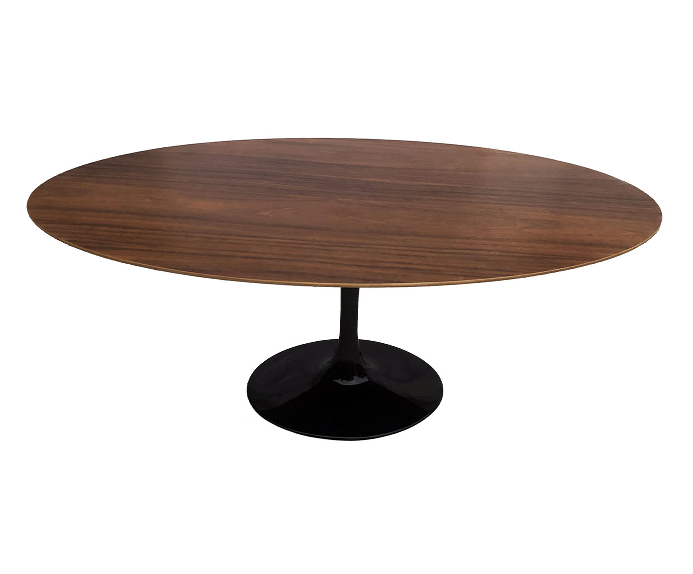 Mesa Saarinen Oval Imbuia Base Preta image number 2