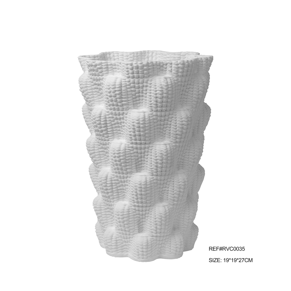 Vaso em Cer&acirc;mica Scales Branco image number 0