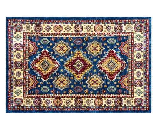 Tapete Cl&aacute;ssico Turco Kasakh Naava - Azul image number 0