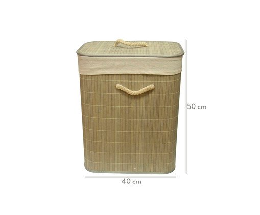 Cesto Organizador em Bambu com Tampa Essie image number 2