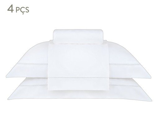Jogo de Len&ccedil;ol Luxus Tokyo Branco 1000 Fios - image 0