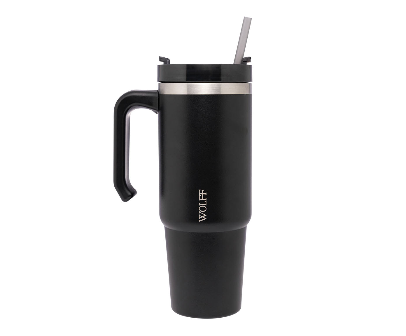 Caneca T&eacute;rmica com Parede Dupla Slimterm Preta image number 0