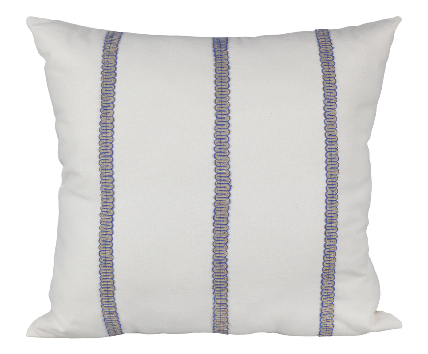 Almofada Sarja Cru Rami Rendado Azul l - image 0