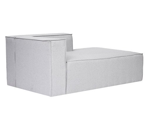 Sof&aacute; M&oacute;dulo Chaise Mensa Cinza Claro image number 2