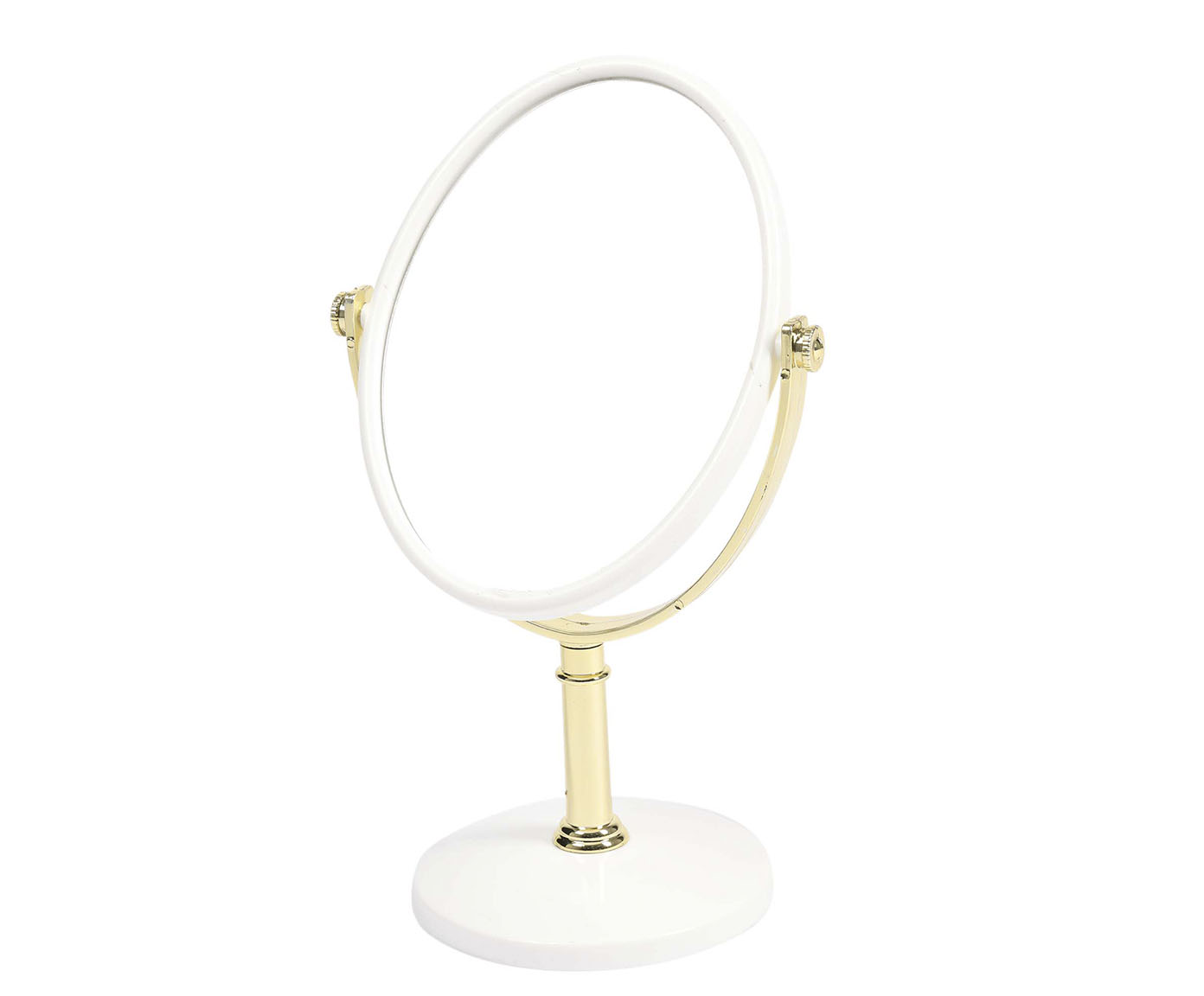 Espelho Oval Mesa Modern Branco e Gold - image 1
