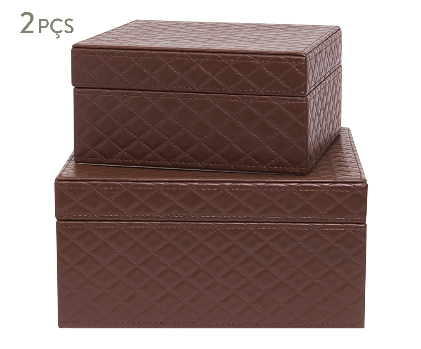 Kit Caixas em Em Mdf Com Revestimento em Pu 2 P&ccedil;s - image 0