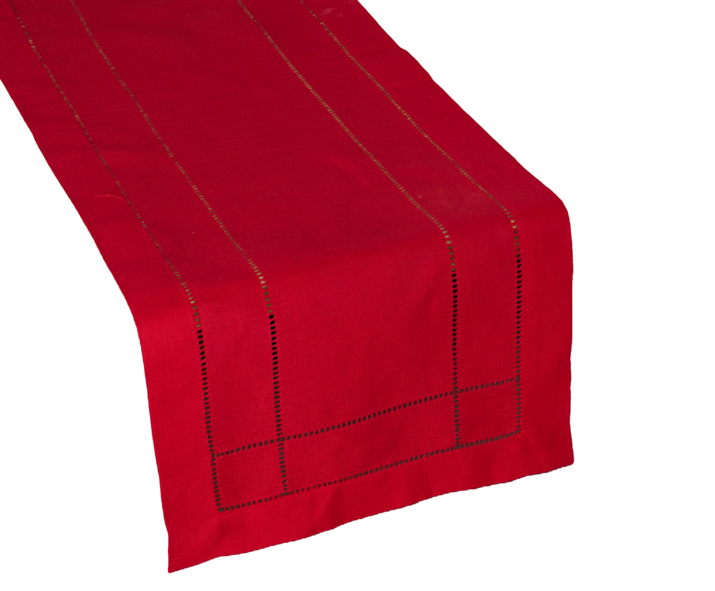 Caminho de Mesa com Ponto Ajour Vermelho image number 0
