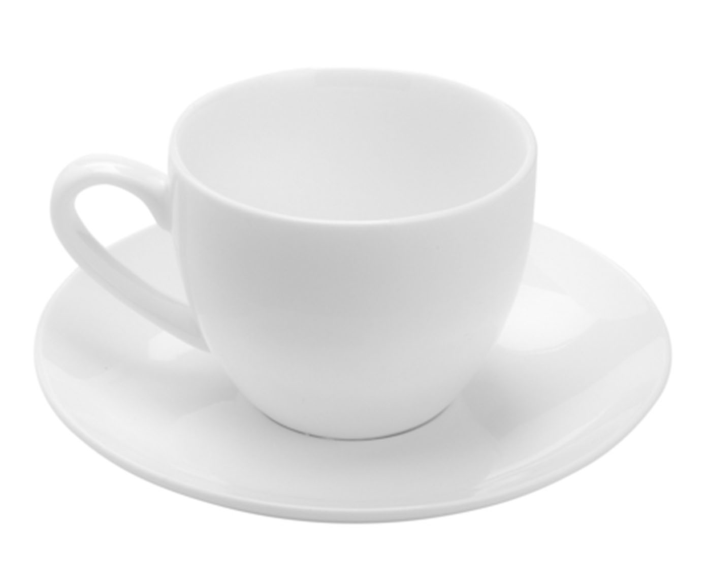 X&iacute;cara de Caf&eacute; com Pires em Porcelana Clean image number 1