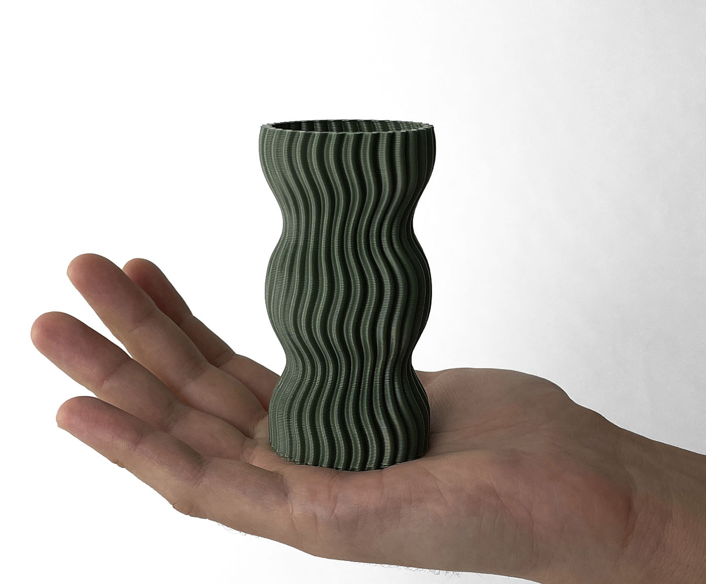 Mini Vaso Onda 3 Verde image number 4