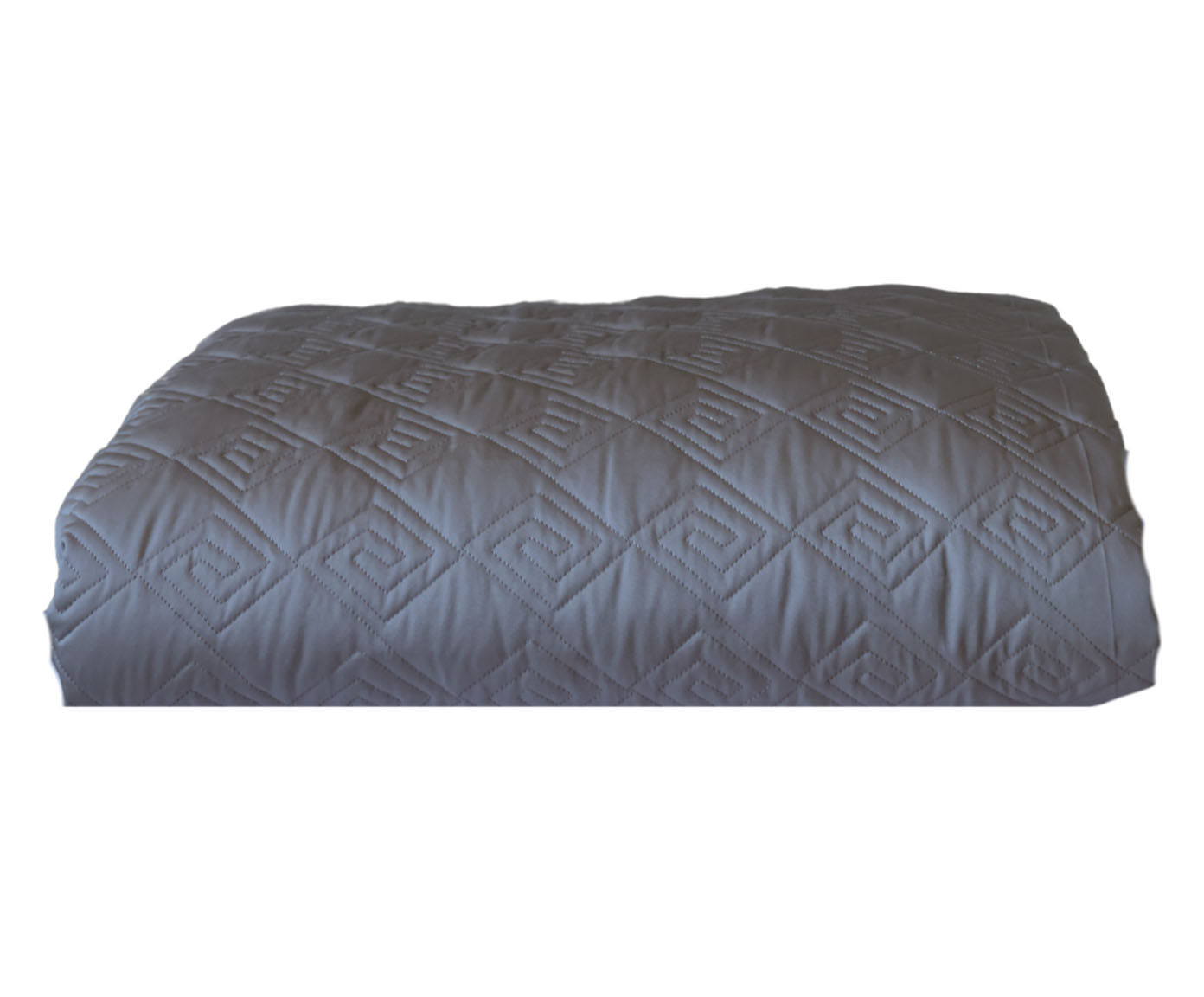 Colcha Matelassada 400 Fios com Toque Acetinado - Cinza Escuro - image 0