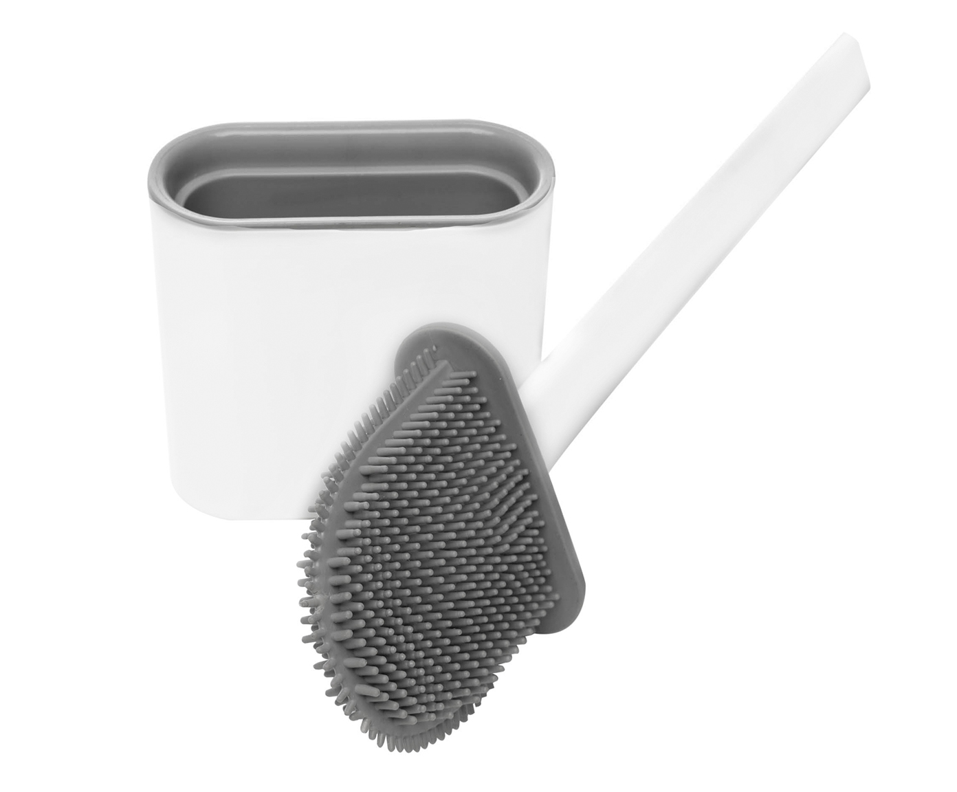 Escova Sanit&aacute;ria com Suporte Hador Branca image number 1