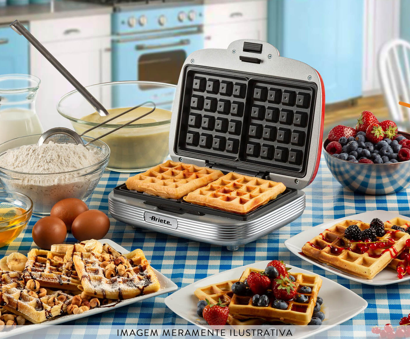 M&aacute;quina de Waffle Retr&ocirc; Party Time image number 6