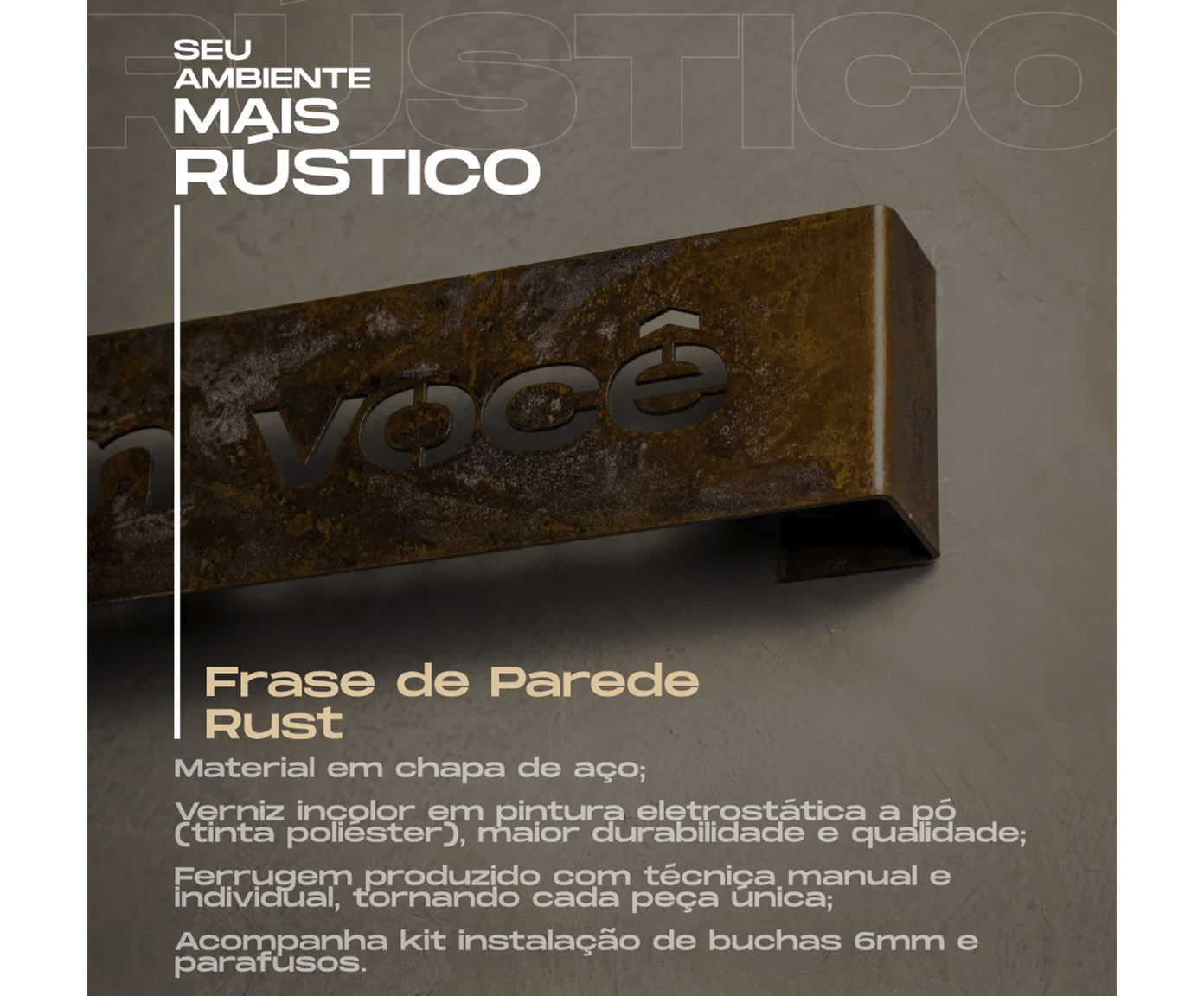 Frase de Ferro Rust "Eu Quero Partilhar A Vida Boa com Voc&ecirc;" image number 4