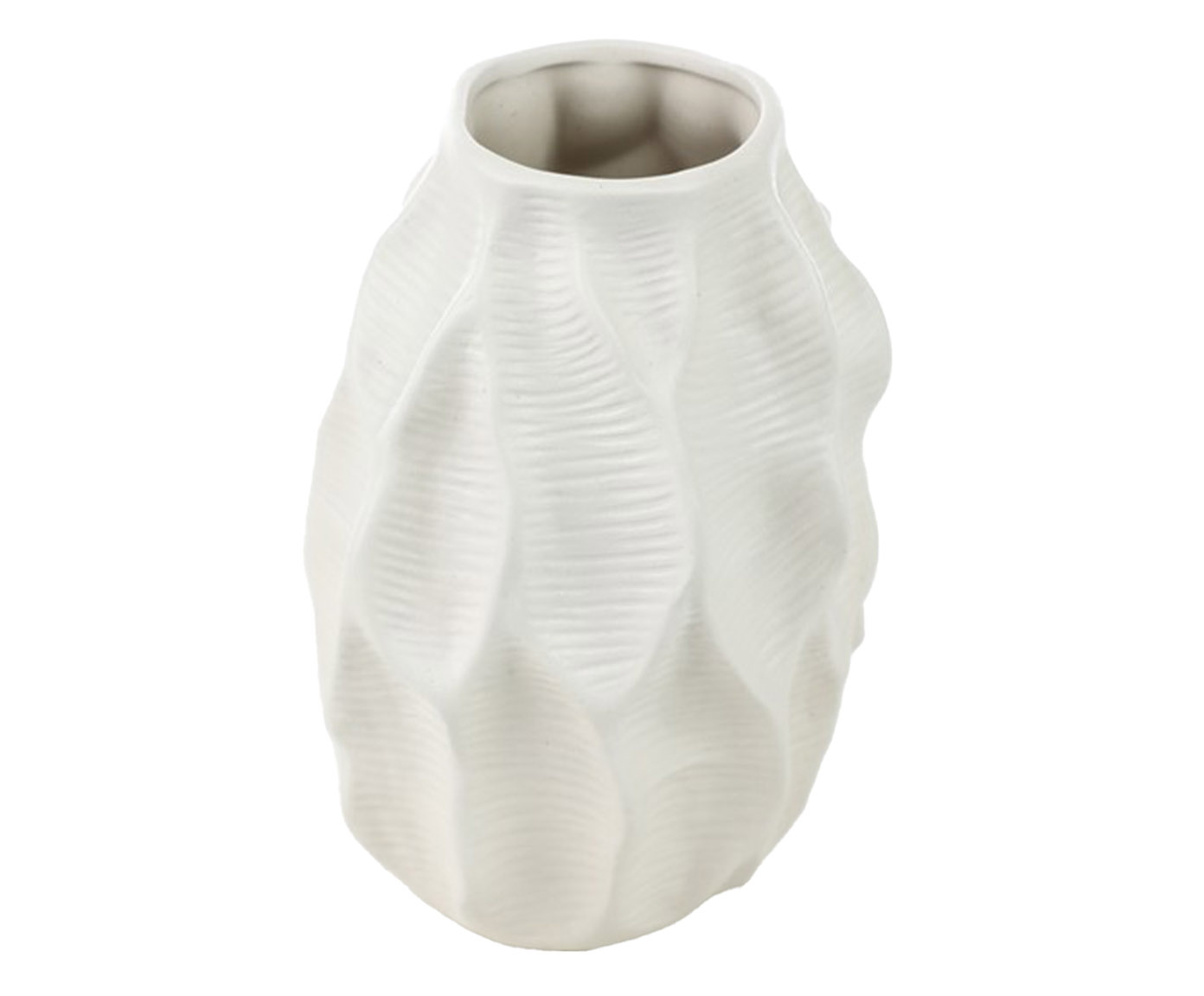 Vaso Decorativo Slit Branco Fosco - image 0