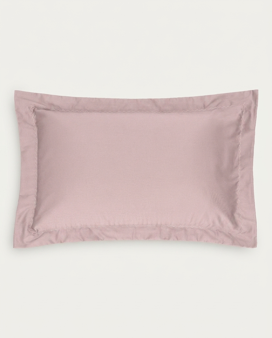 Fronha Finesse Bordado com Abas - Rose - image 0