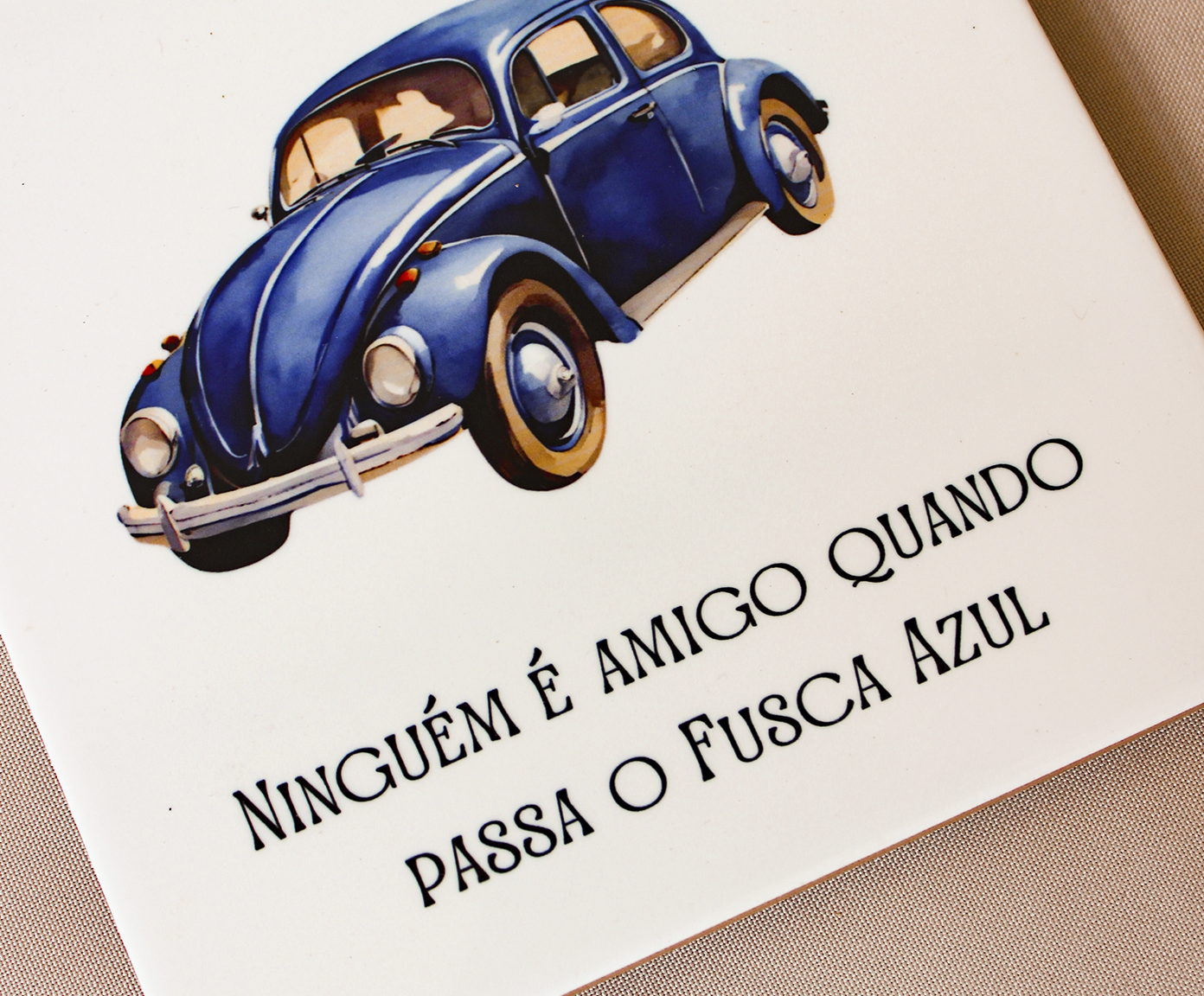 Azulejo Decorativo "Fusca Azul" image number 1