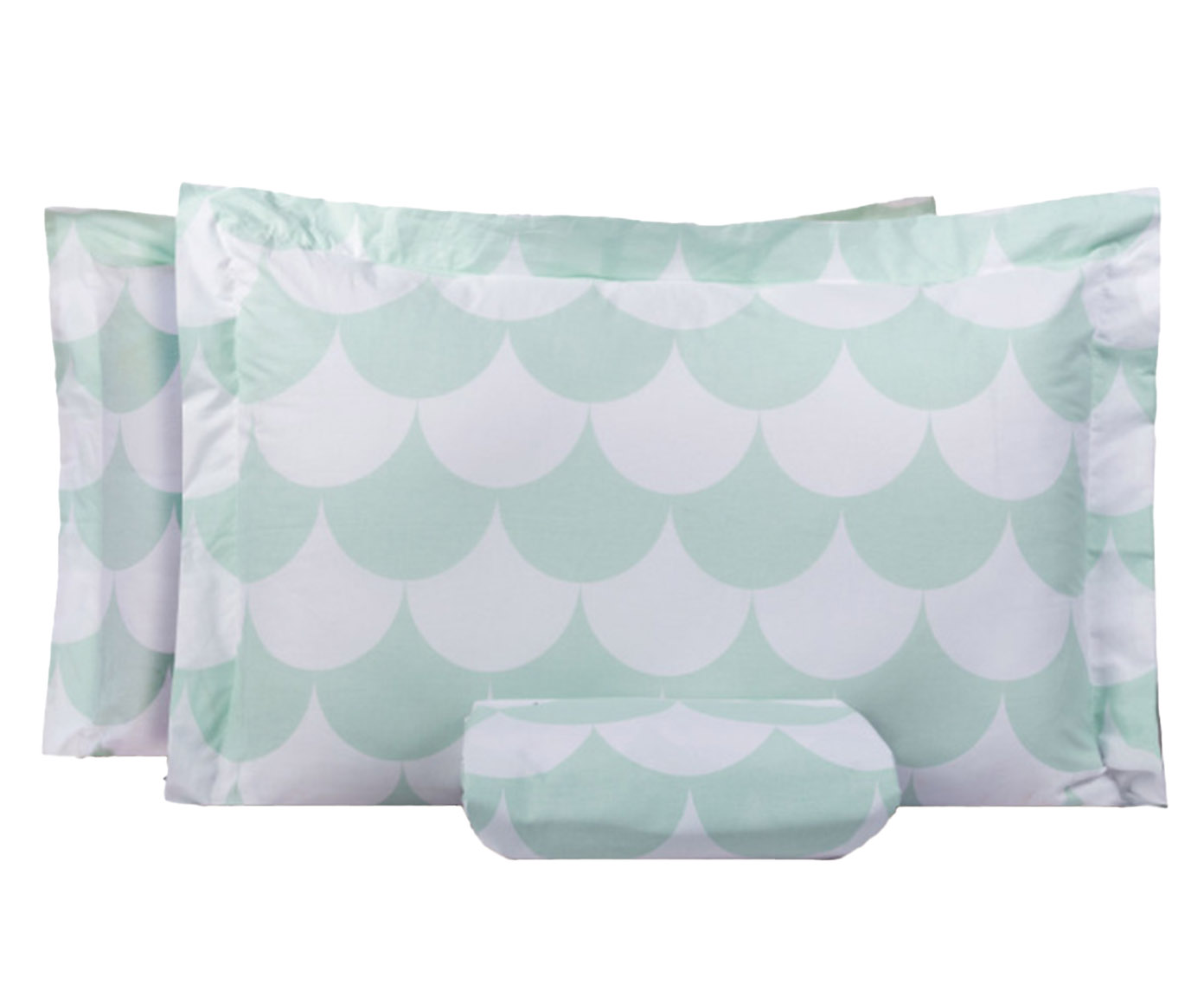 Jogo de Len&ccedil;ol Inferior Percalle Estampado Scale Menta 200 Fios - image 0