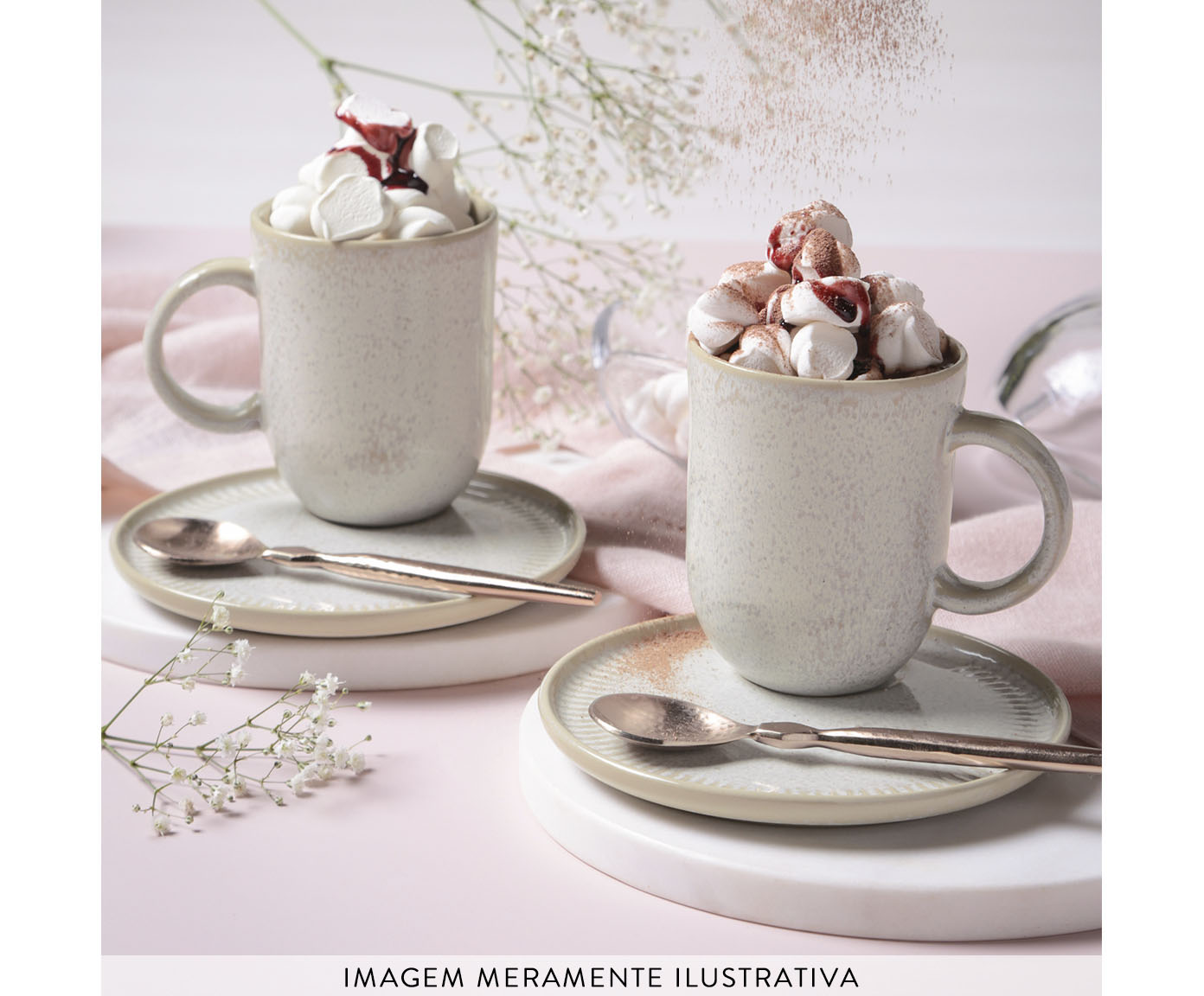 Jogo de Canecas com Pires Coup Stoneware Latte Cru image number 2