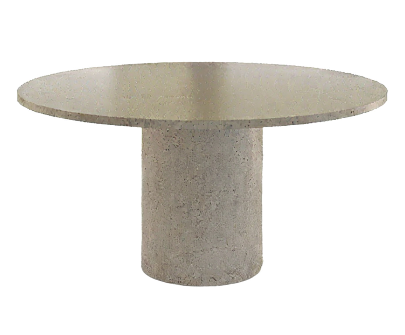 Mesa de Jantar  Cil&iacute;ndrica com Tampo C&iacute;rculo Cinza Claro - image 0