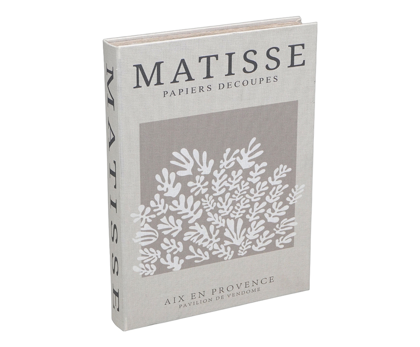 Caixa Decorativa Livro Matisse Marrom e Off-white - image 0