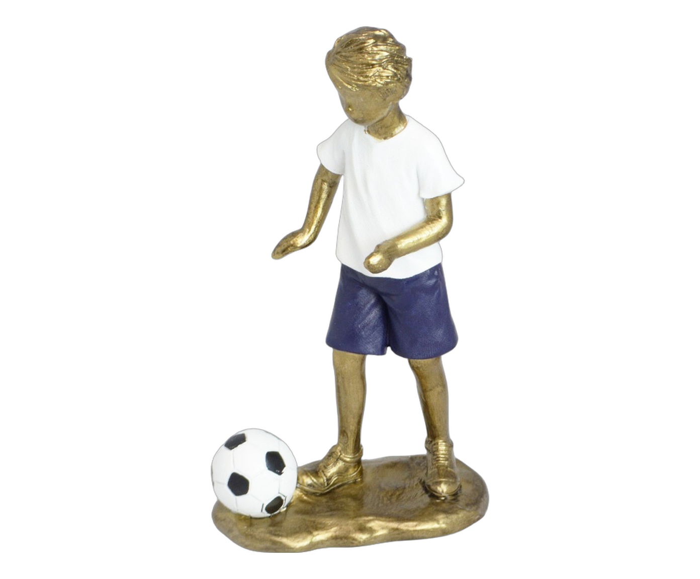 Crian&ccedil;a Decorativa Futebol Azul e Dourado image number 0