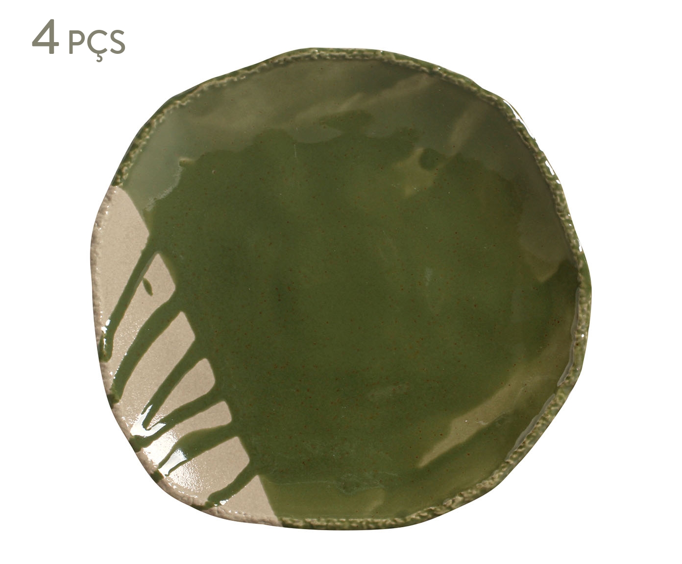 Jogo de Pratos Raso Org&acirc;nico Eco Stone Amaz&ocirc;nia Verde image number 0