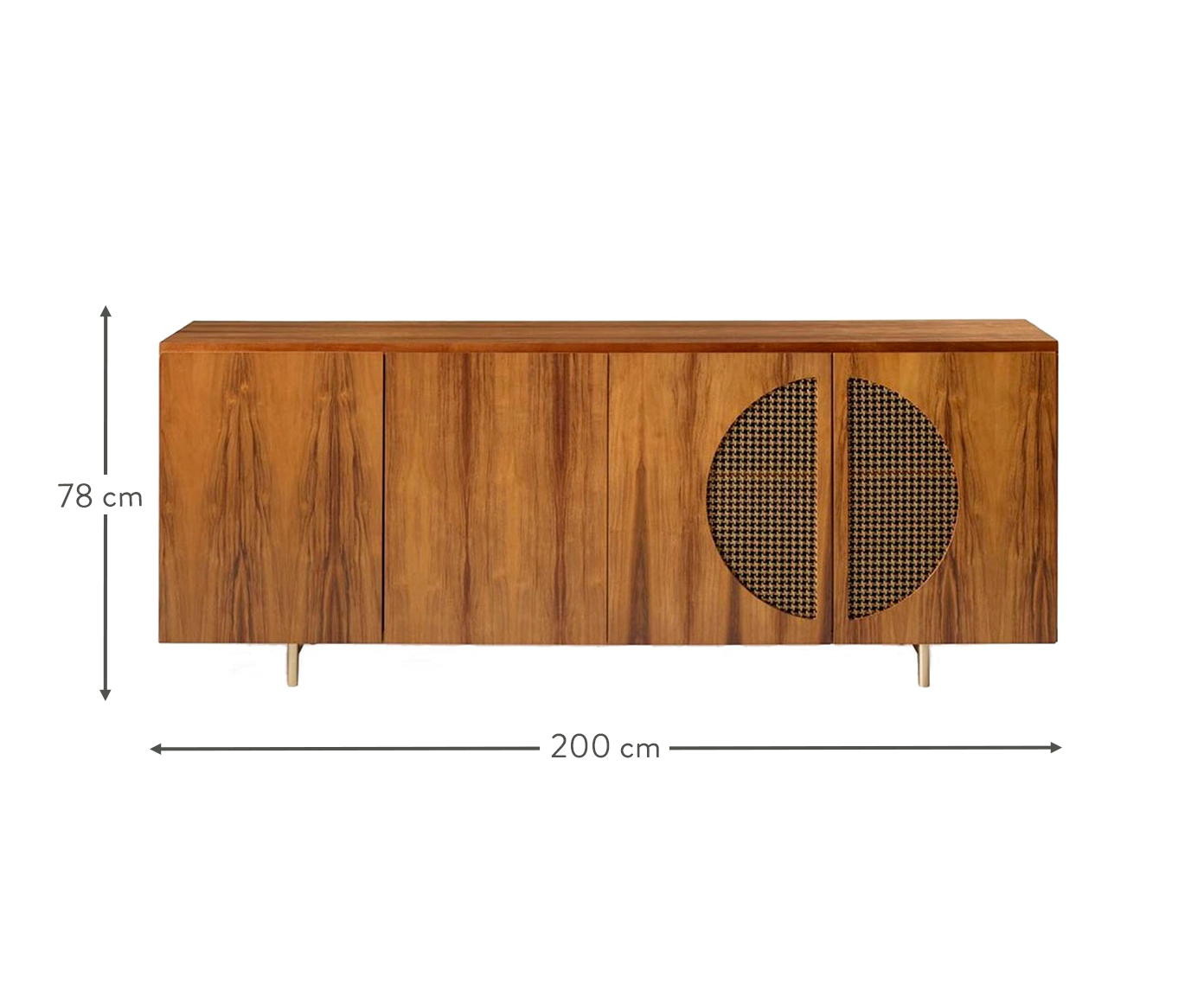 Buffet Okka Imbuia - Natural e Dourado image number 10
