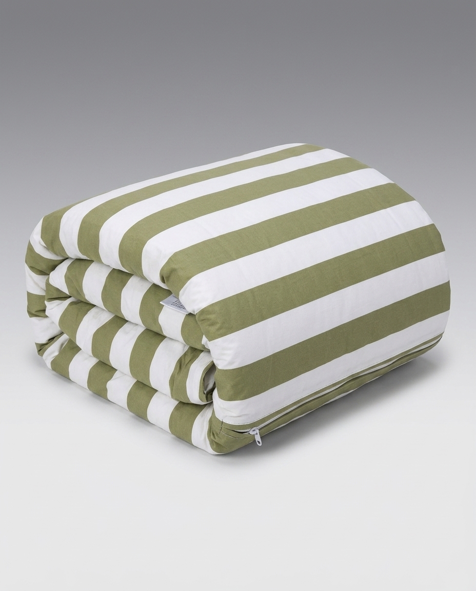 Duvet Listras Bold Verde Oliveira 200 Fios image number 5