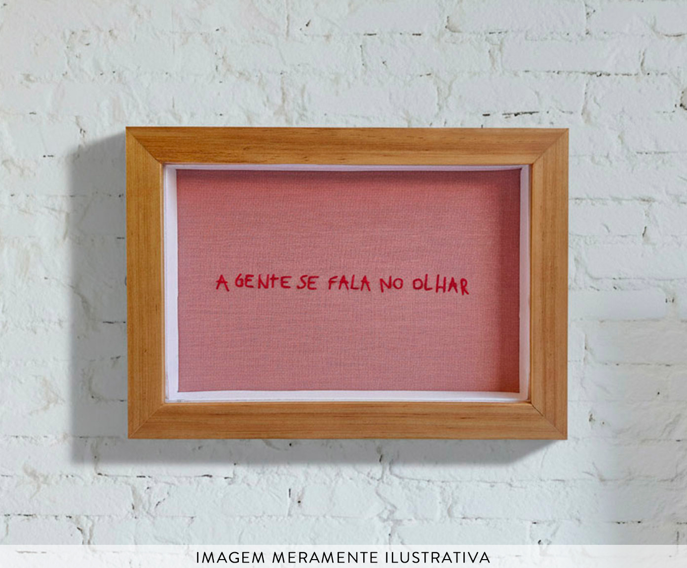 Quadro Decorativo Bordado Olhar image number 1