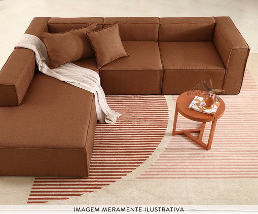 Sof&aacute; 4 M&oacute;dulos Encosto Parcial Direito Mensa Fendi image number 1